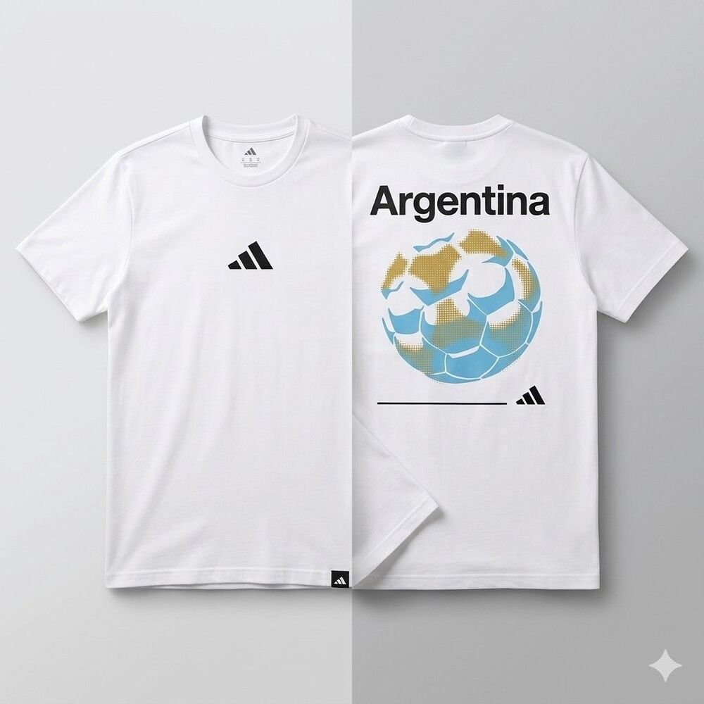 Adidas Argentina Tango Soccer T-Shirt White Men's Size XL Graphic Tee